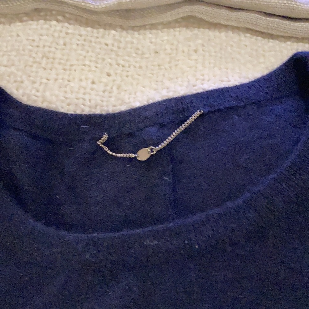The Row navy tunic sweater - Picture 3 of 7